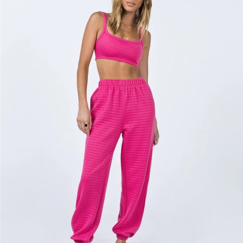 Princess Polly Women's Pink Waffle Knit
Bottoms Set - Picture 2 of 7